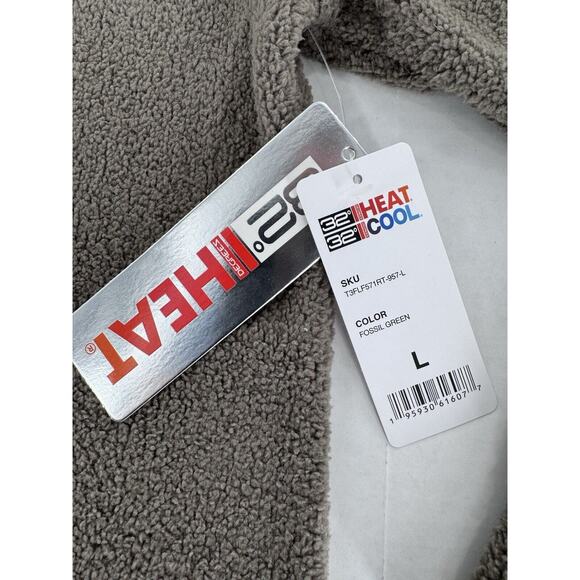 32 Degrees Heat Sherpa Hoodie Size L Sweatshirt Tunic Soft Cozy Pullover Brown - Picture 4 of 12